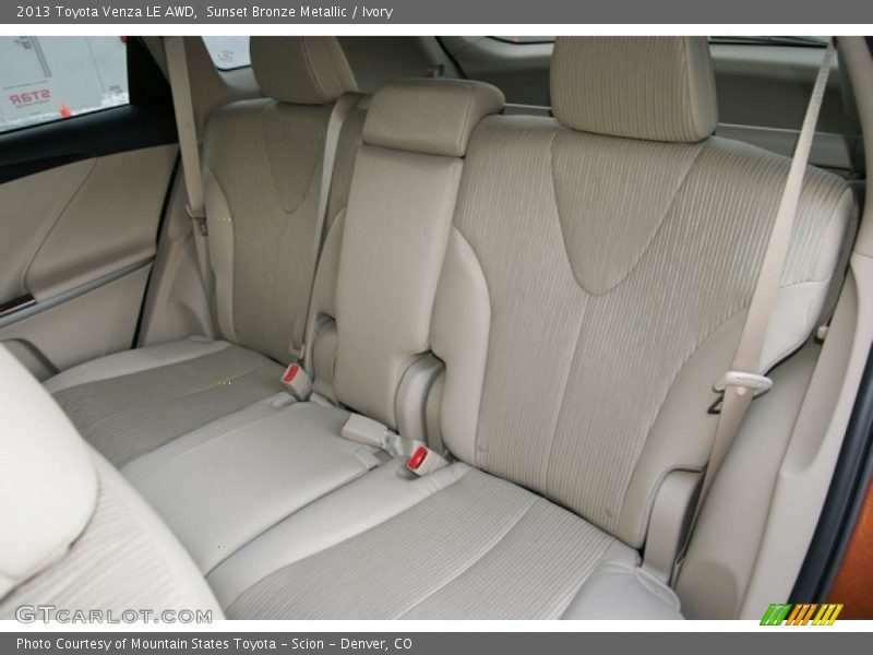 Rear Seat of 2013 Venza LE AWD