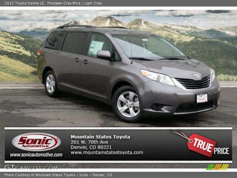 Predawn Gray Mica / Light Gray 2013 Toyota Sienna LE