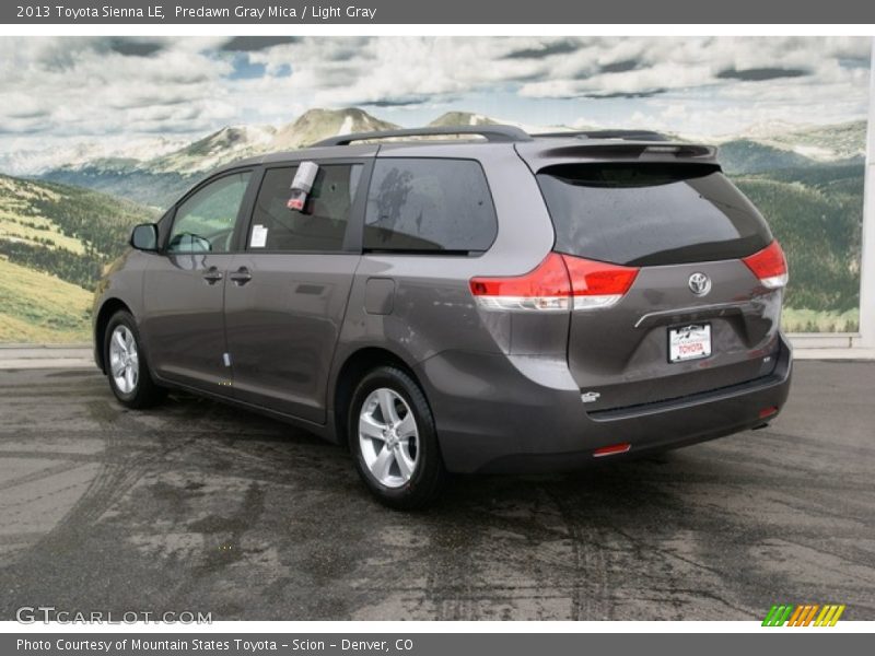Predawn Gray Mica / Light Gray 2013 Toyota Sienna LE