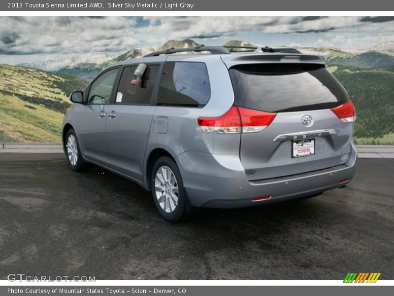 Silver Sky Metallic / Light Gray 2013 Toyota Sienna Limited AWD