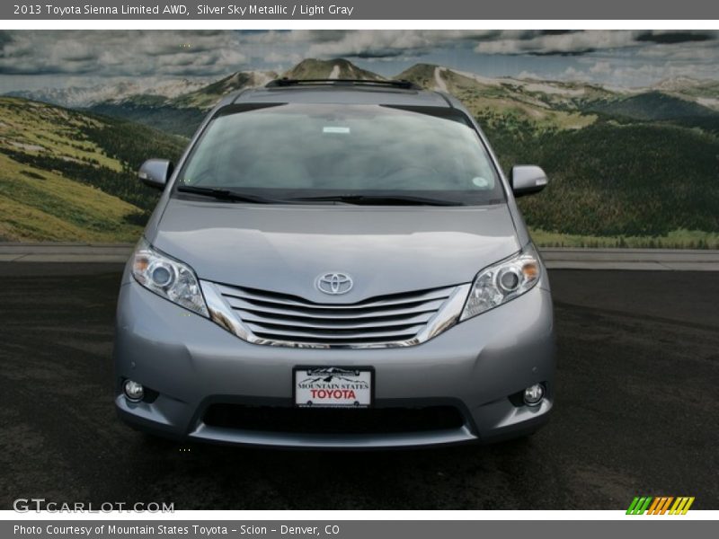 Silver Sky Metallic / Light Gray 2013 Toyota Sienna Limited AWD