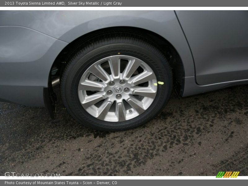 Silver Sky Metallic / Light Gray 2013 Toyota Sienna Limited AWD