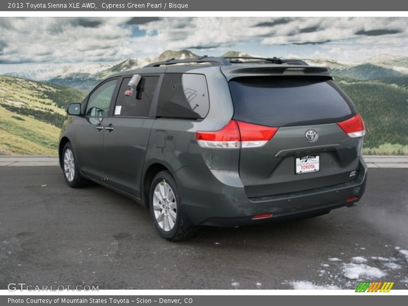 Cypress Green Pearl / Bisque 2013 Toyota Sienna XLE AWD