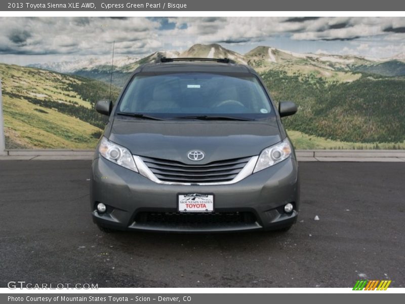 Cypress Green Pearl / Bisque 2013 Toyota Sienna XLE AWD