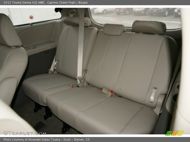 Rear Seat of 2013 Sienna XLE AWD