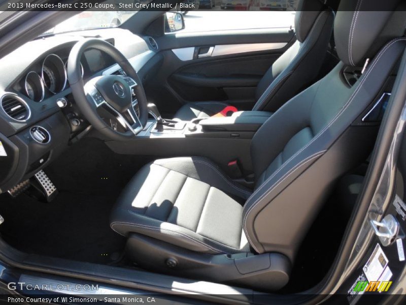 Steel Grey Metallic / Black 2013 Mercedes-Benz C 250 Coupe