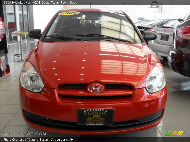 Tango Red / Black 2009 Hyundai Accent GS 3 Door