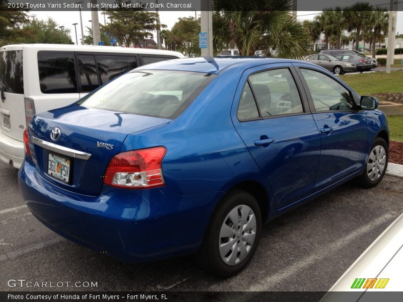 Blue Streak Metallic / Dark Charcoal 2010 Toyota Yaris Sedan