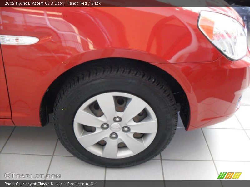 Tango Red / Black 2009 Hyundai Accent GS 3 Door