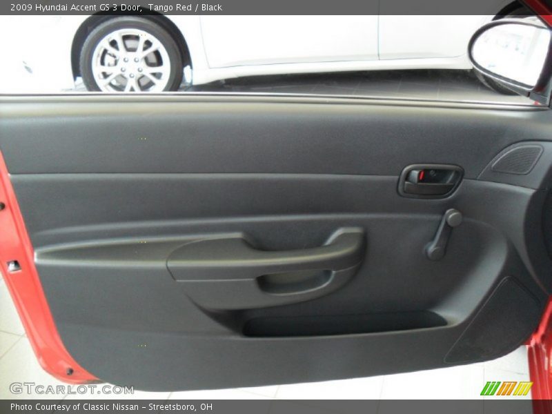 Tango Red / Black 2009 Hyundai Accent GS 3 Door