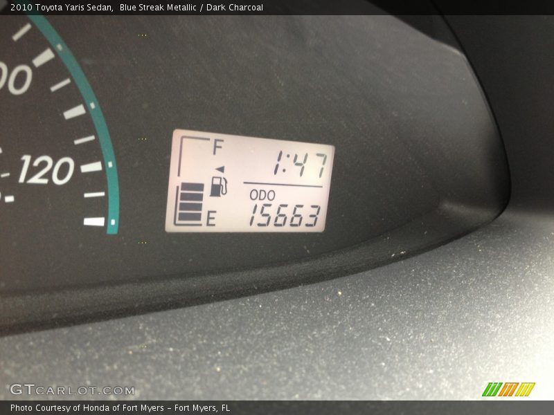 Blue Streak Metallic / Dark Charcoal 2010 Toyota Yaris Sedan