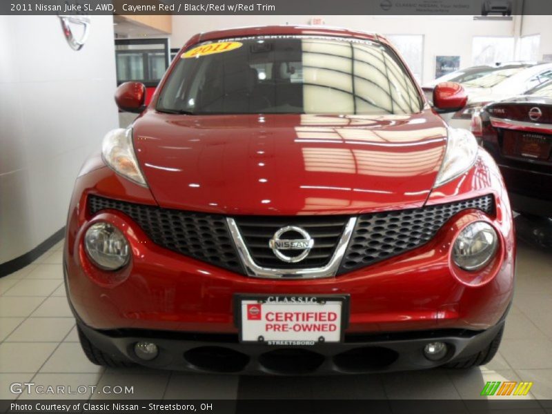 Cayenne Red / Black/Red w/Red Trim 2011 Nissan Juke SL AWD