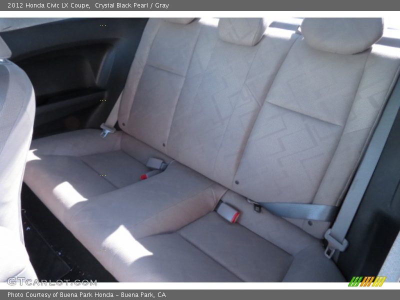 Crystal Black Pearl / Gray 2012 Honda Civic LX Coupe