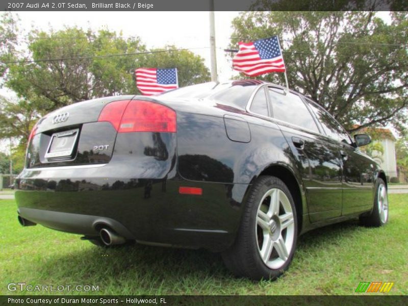 Brilliant Black / Beige 2007 Audi A4 2.0T Sedan