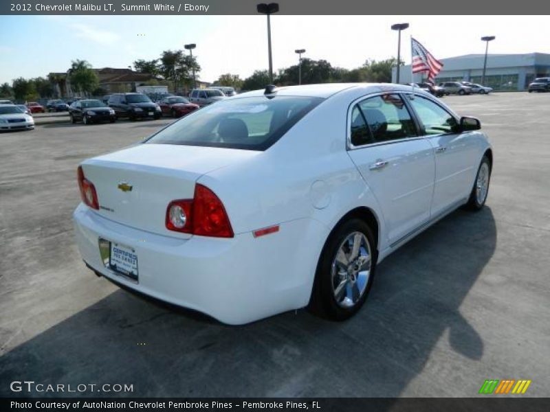 Summit White / Ebony 2012 Chevrolet Malibu LT