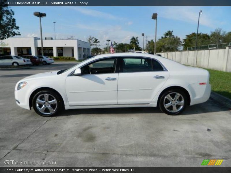 Summit White / Ebony 2012 Chevrolet Malibu LT