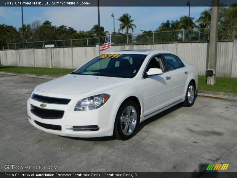 Summit White / Ebony 2012 Chevrolet Malibu LT