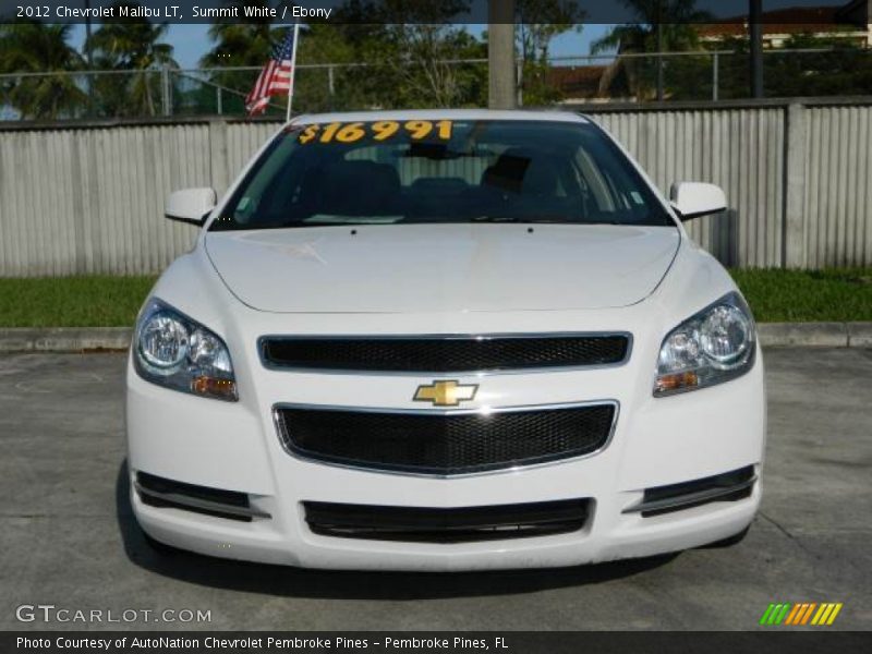 Summit White / Ebony 2012 Chevrolet Malibu LT