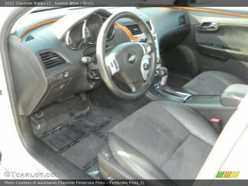 Summit White / Ebony 2012 Chevrolet Malibu LT