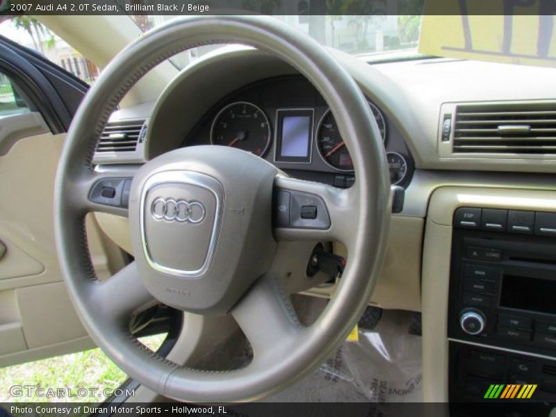 Brilliant Black / Beige 2007 Audi A4 2.0T Sedan