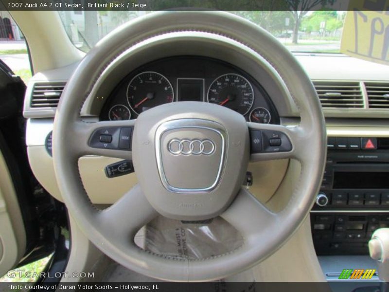 Brilliant Black / Beige 2007 Audi A4 2.0T Sedan