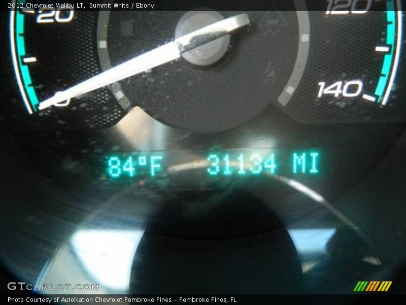 Summit White / Ebony 2012 Chevrolet Malibu LT
