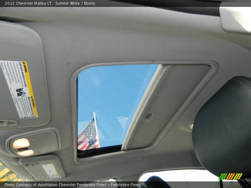 Summit White / Ebony 2012 Chevrolet Malibu LT
