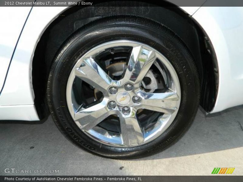 Summit White / Ebony 2012 Chevrolet Malibu LT