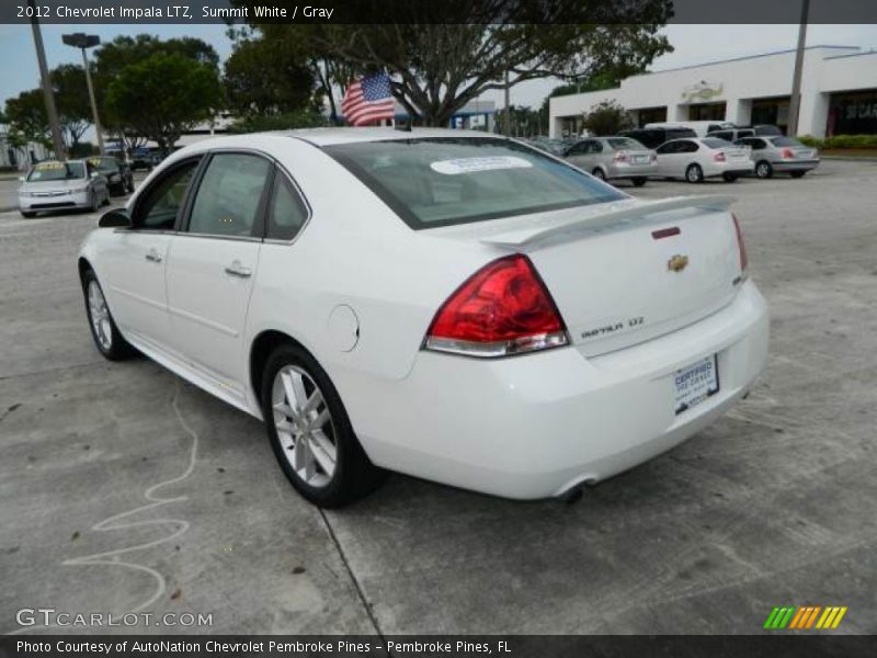 Summit White / Gray 2012 Chevrolet Impala LTZ