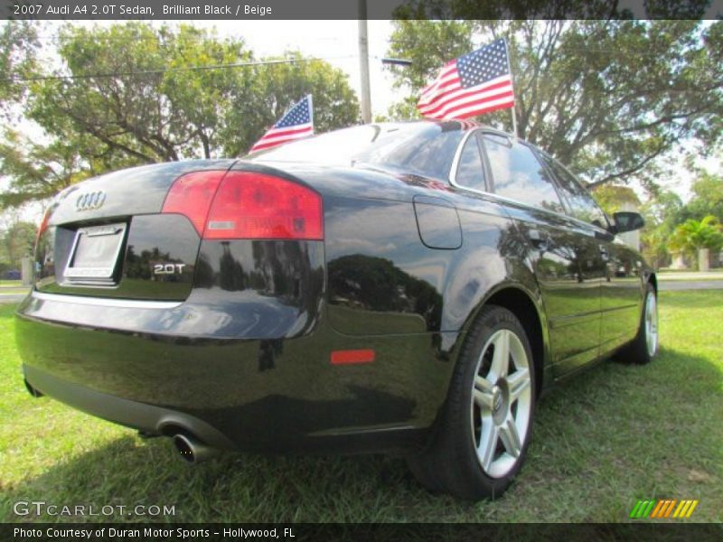 Brilliant Black / Beige 2007 Audi A4 2.0T Sedan