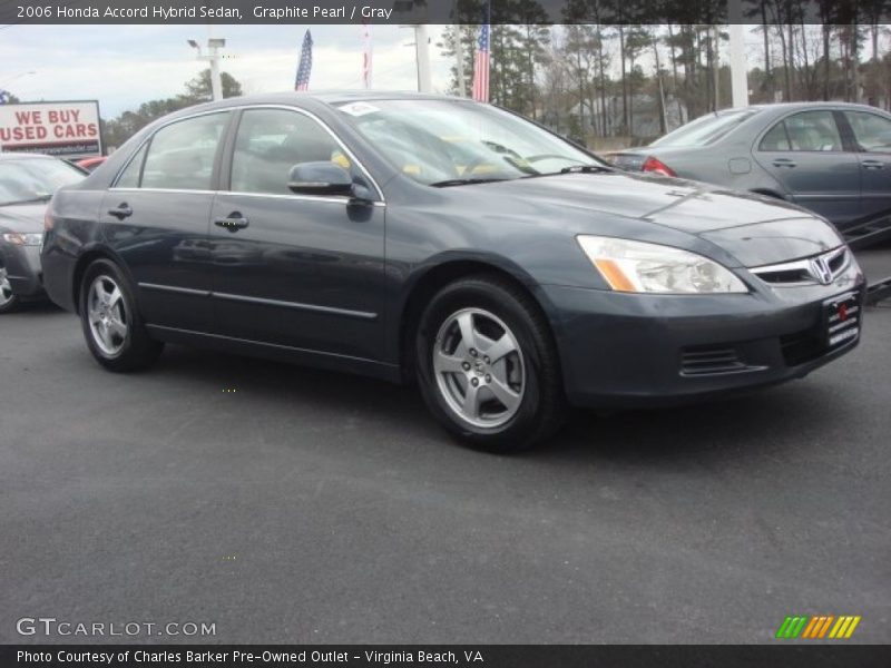 Graphite Pearl / Gray 2006 Honda Accord Hybrid Sedan