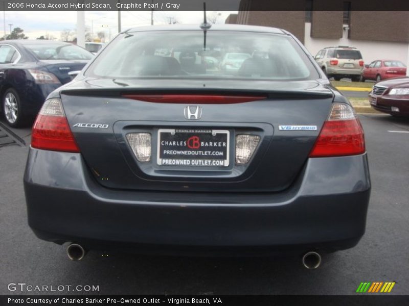 Graphite Pearl / Gray 2006 Honda Accord Hybrid Sedan