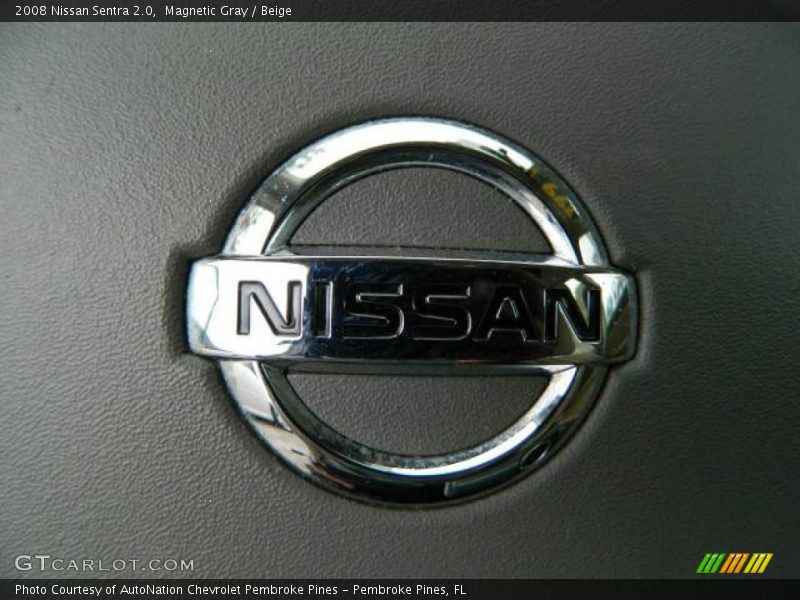 Magnetic Gray / Beige 2008 Nissan Sentra 2.0