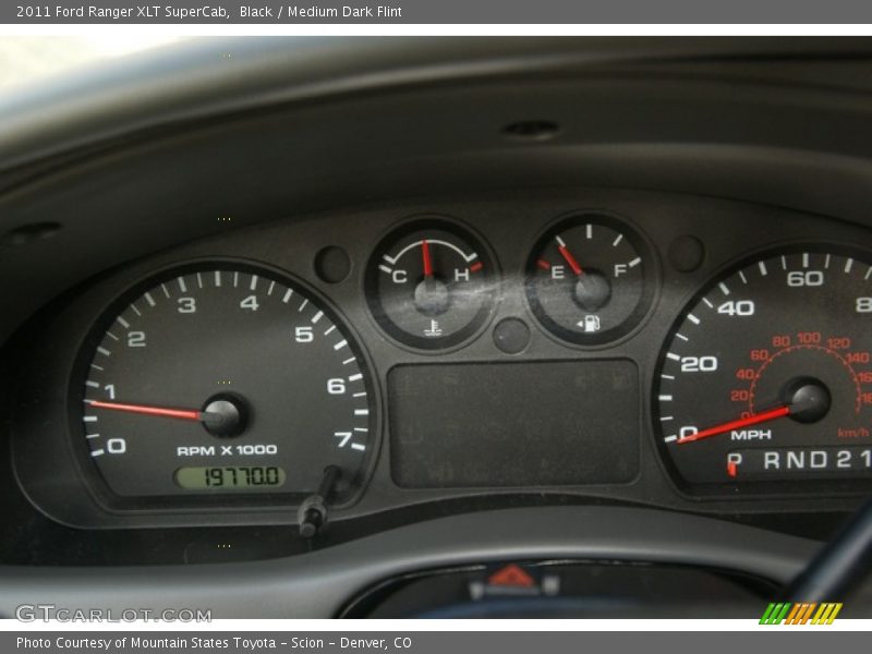 Black / Medium Dark Flint 2011 Ford Ranger XLT SuperCab