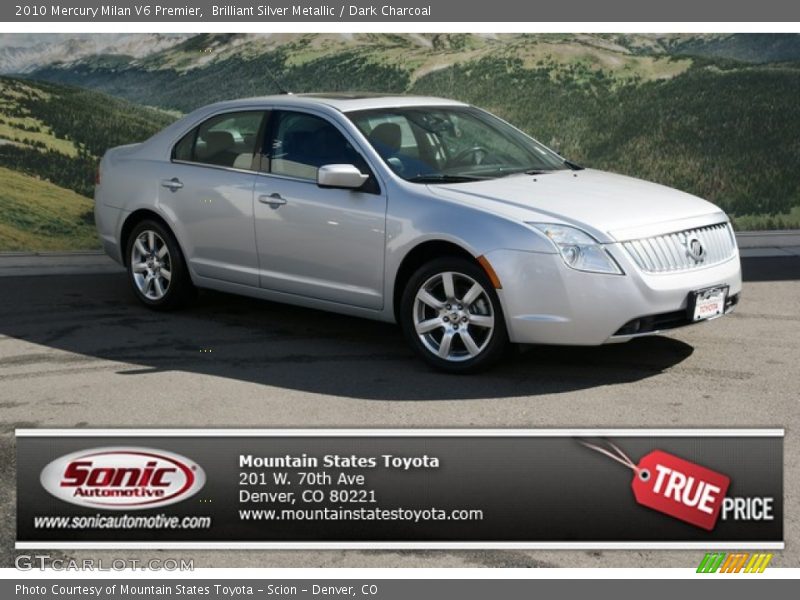 Brilliant Silver Metallic / Dark Charcoal 2010 Mercury Milan V6 Premier