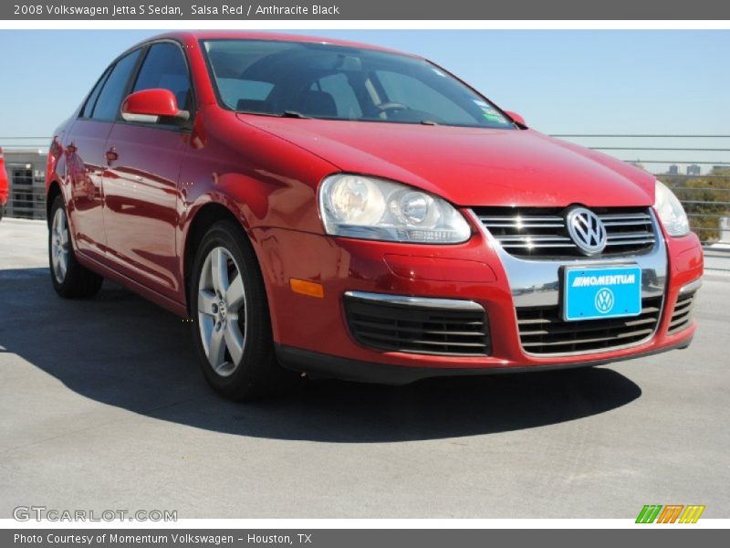 Salsa Red / Anthracite Black 2008 Volkswagen Jetta S Sedan