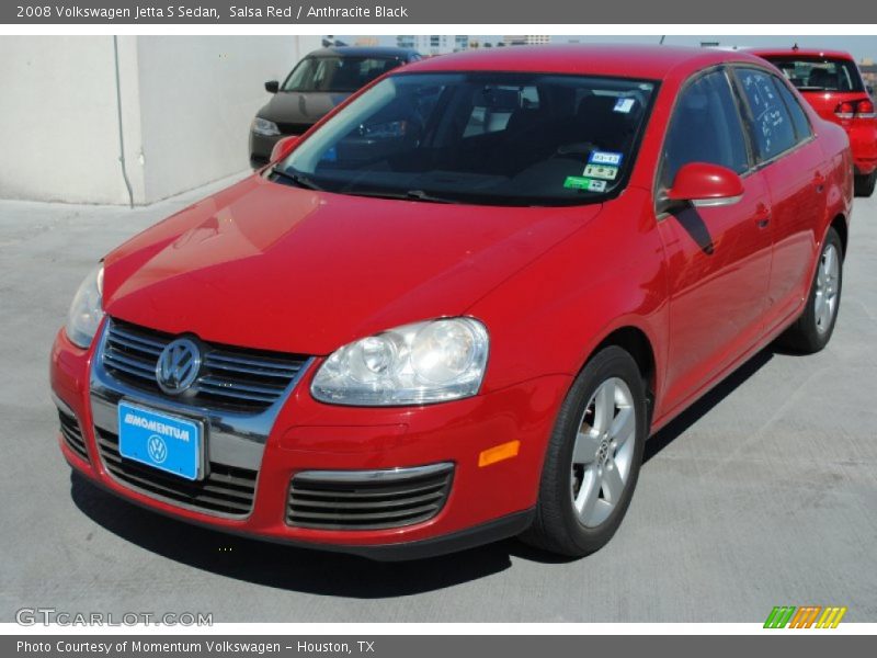 Salsa Red / Anthracite Black 2008 Volkswagen Jetta S Sedan