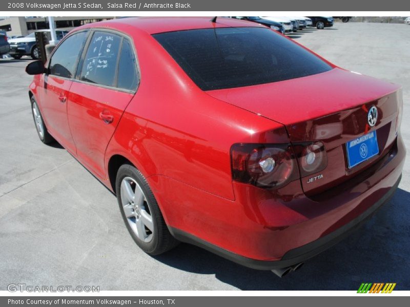 Salsa Red / Anthracite Black 2008 Volkswagen Jetta S Sedan