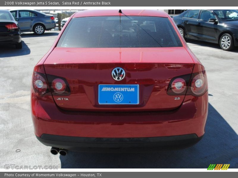 Salsa Red / Anthracite Black 2008 Volkswagen Jetta S Sedan