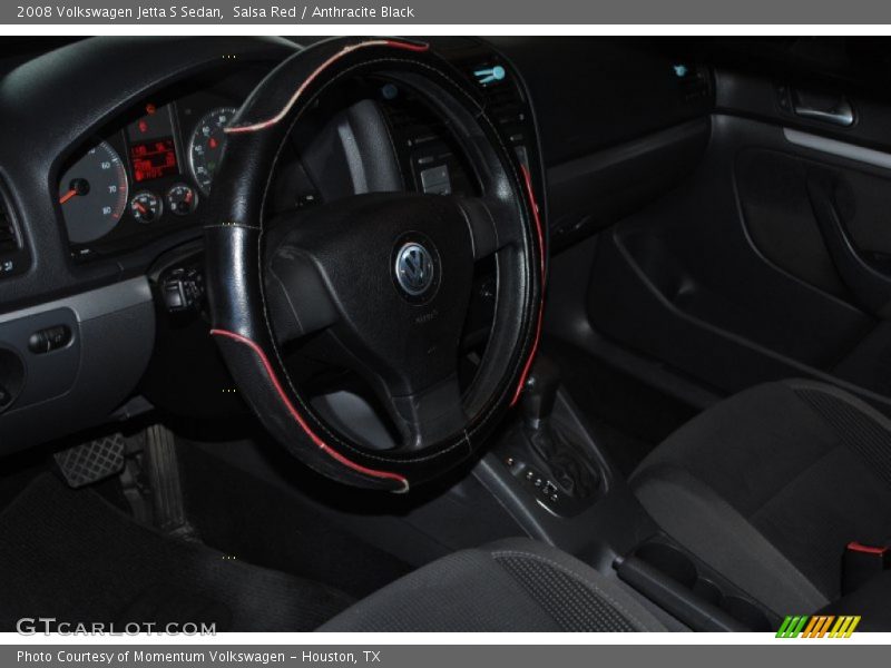 Salsa Red / Anthracite Black 2008 Volkswagen Jetta S Sedan