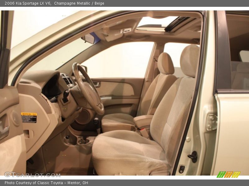 Front Seat of 2006 Sportage LX V6