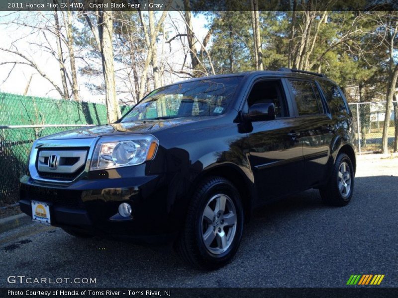 Crystal Black Pearl / Gray 2011 Honda Pilot EX 4WD