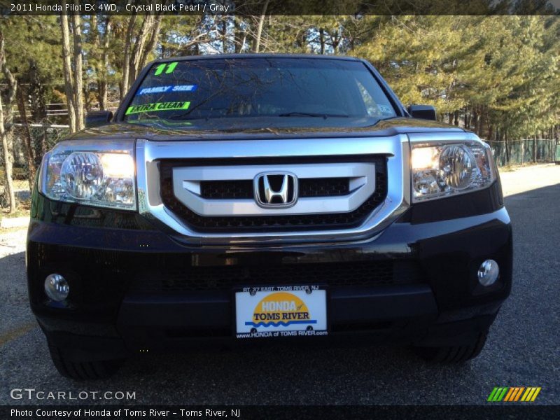 Crystal Black Pearl / Gray 2011 Honda Pilot EX 4WD