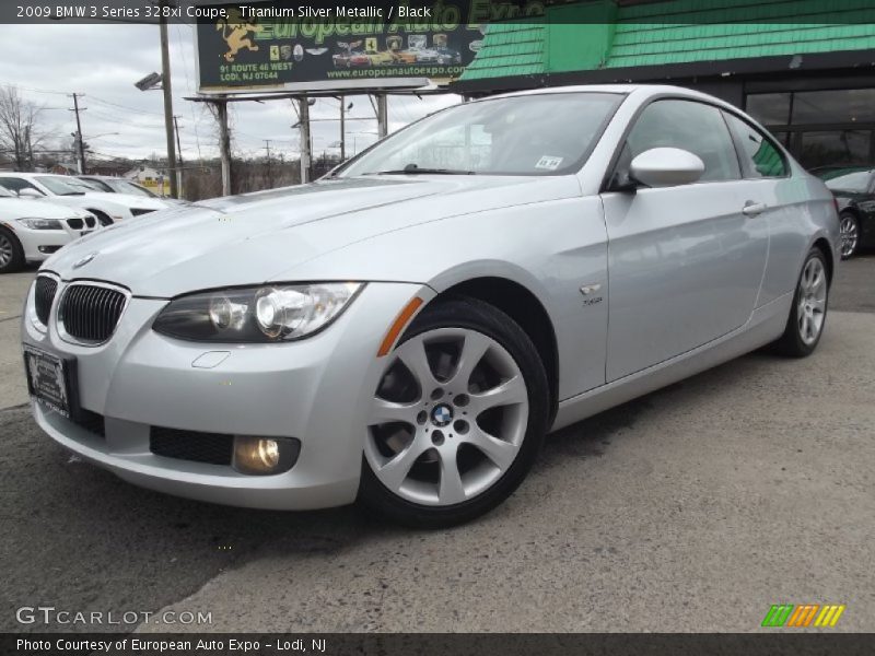 Titanium Silver Metallic / Black 2009 BMW 3 Series 328xi Coupe