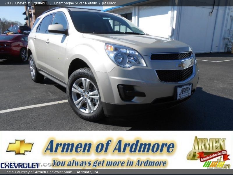 Champagne Silver Metallic / Jet Black 2013 Chevrolet Equinox LT