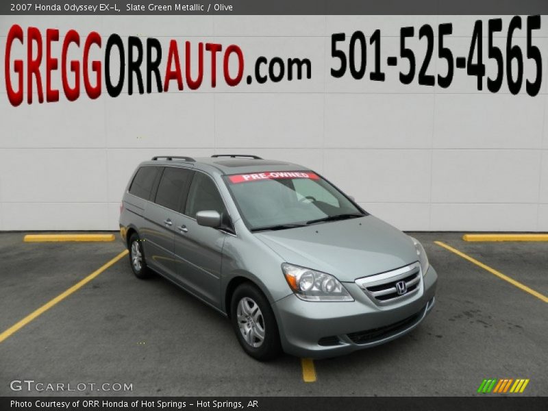 Slate Green Metallic / Olive 2007 Honda Odyssey EX-L