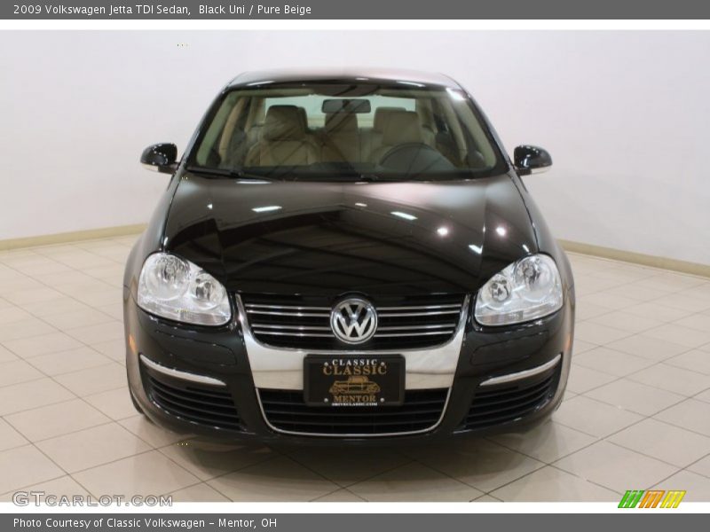 Black Uni / Pure Beige 2009 Volkswagen Jetta TDI Sedan