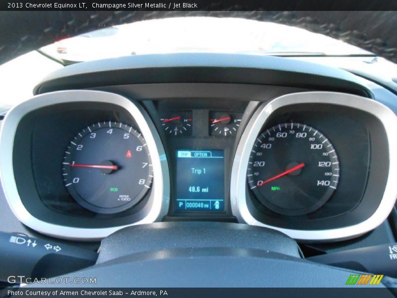 Champagne Silver Metallic / Jet Black 2013 Chevrolet Equinox LT