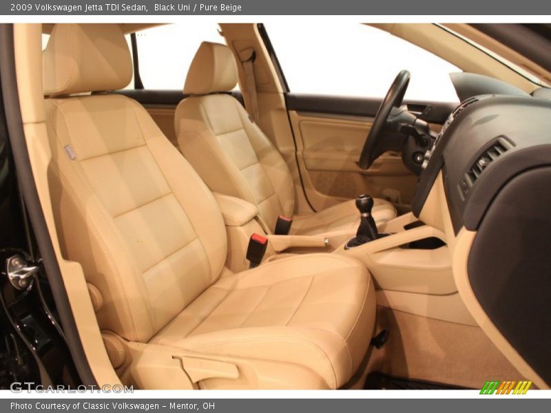 Front Seat of 2009 Jetta TDI Sedan
