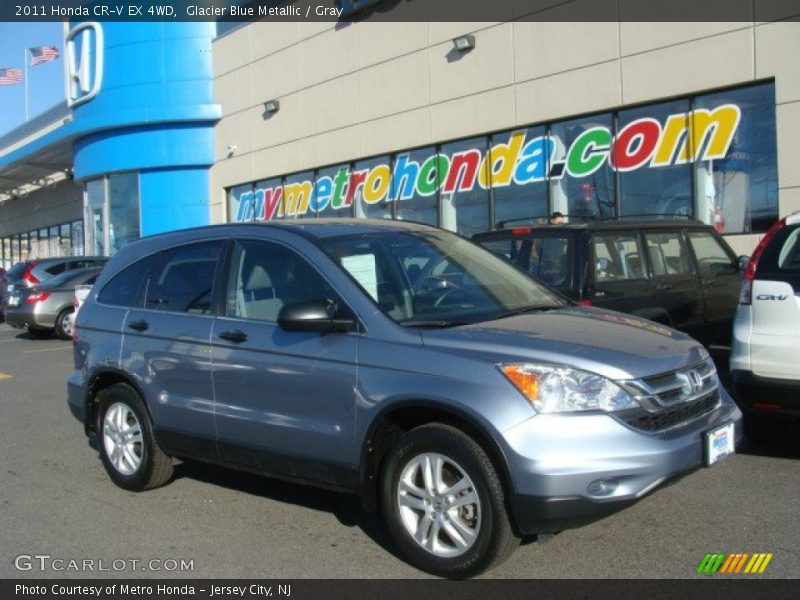 Glacier Blue Metallic / Gray 2011 Honda CR-V EX 4WD